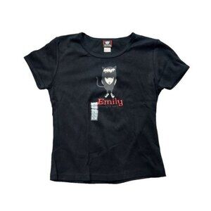 Vintage Emily the Strange Tshirt, Emily Nothing to Hide, Black, Large